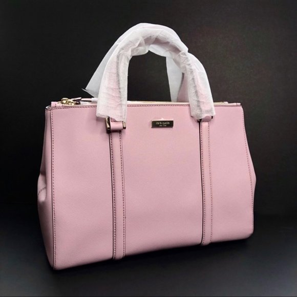 New KATE SPADE Leather Newbury Lane Large Satchel Blush Pink - Picture 8 of 10